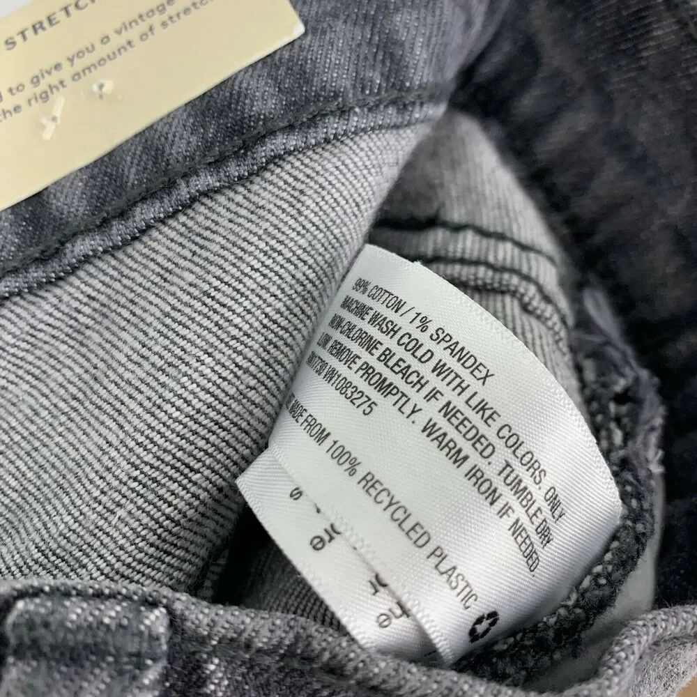 Universal Thread Size‎ 10 High-Rise Vintage Straight Cropped Jeans Charcoal Wash